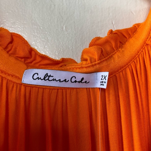 Culture Code Peasant Flare Sleeve Top New Plus Size - Picture 7 of 8